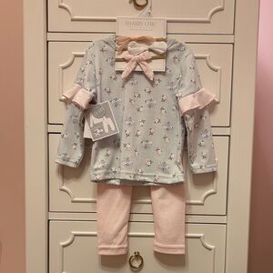 NWT Shabby Chic Baby Girl 5 Pc Apparel Set Matching Outfit Set Size 12-18 Months